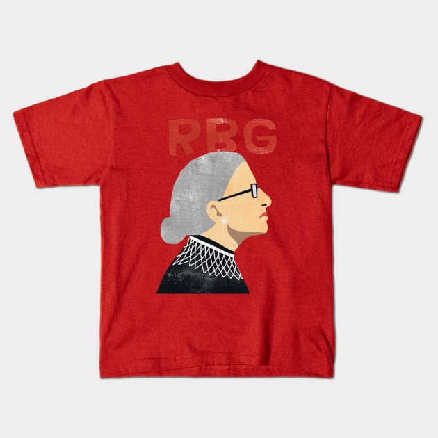 RBG - Ruth Bader Ginsburg Kids T-Shirt by JCPhillipps